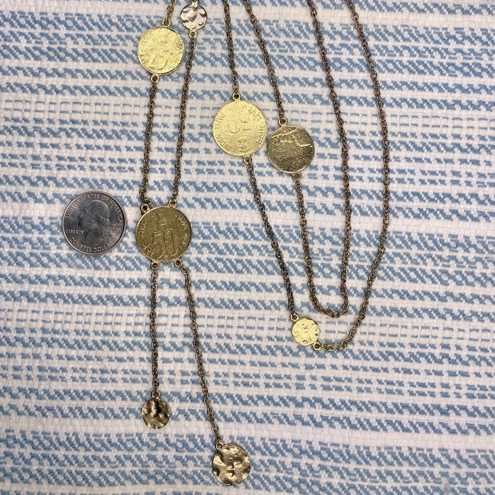 Noonday Coin Lariat Necklace